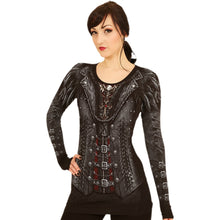 Load image into Gallery viewer, GOTHESS WRAP - All Over Baggy Top  Black
