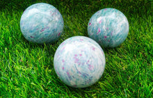 Load image into Gallery viewer, Natural Ruby Zosite Sphere Round Crystal Ball Healing Sphere
