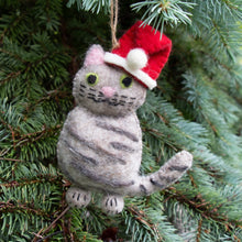 Load image into Gallery viewer, The Kitty Collection of 4 Santa Cat Felt Ornament
