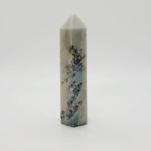 Load image into Gallery viewer, Dendritic Jade Crystal Tower Point Wand Healing Crystal Reiki Crystal
