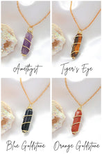 Load image into Gallery viewer, 18K Double Ended Natural Vibrational Healing Crystals Hand Wired Necklace
