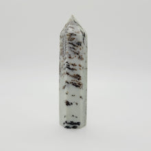 Load image into Gallery viewer, Dendritic Jade Crystal Tower Point Wand Healing Crystal Reiki Crystal
