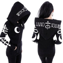 Load image into Gallery viewer, Women Hoodies Gothic Punk Moon Letter Print Sweatshirts 2018 Autumn
