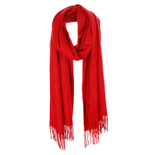 Load image into Gallery viewer, Solid Tassel Oblong Scarf
