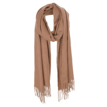 Load image into Gallery viewer, Solid Tassel Oblong Scarf
