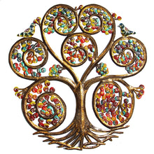 Load image into Gallery viewer, Autumn Spiral Tree of Life Haitian Steel Drum Wall Art
