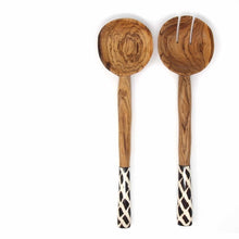 Load image into Gallery viewer, Olive Serving Set with Bone Handles 11 inch
