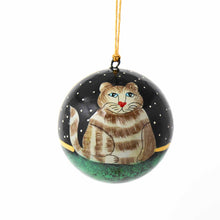 Load image into Gallery viewer, Handpainted Cat Ornaments, Set of 2
