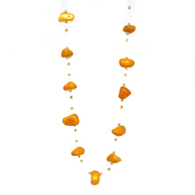 Load image into Gallery viewer, Floating Stone &amp; Maasai Bead Necklace, Pumpkin Spice
