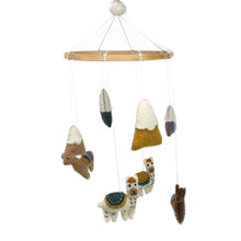 Load image into Gallery viewer, Hand Crafted Felt Little Llamas Mobile
