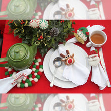 Load image into Gallery viewer, Hand Felted Christmas Napkin Rings, Set of Four - Global Groove (T)
