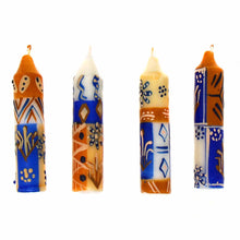 Load image into Gallery viewer, Hand-Painted 4" Dinner or Shabbat Candles, Set of 4  (Durra Design)
