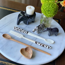 Load image into Gallery viewer, Long Batik Bone Appetizer Forks, Set of 2
