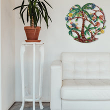 Load image into Gallery viewer, Colorful Palm Trees Hand Painted Metal Wall Art - Croix des Bouquets
