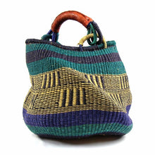 Load image into Gallery viewer, Bolga Pot Design Market Basket, Mixed Colors
