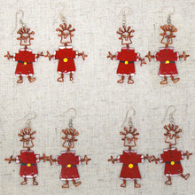 Load image into Gallery viewer, Dancing Girl Santa Earrings - Creative Alternatives
