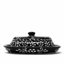 Load image into Gallery viewer, Encantada Handmade Pottery Butter Dish, Black &amp; White
