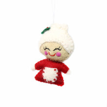 Load image into Gallery viewer, Hand Felted Christmas Ornament: Mrs. Claus - Global Groove (H)
