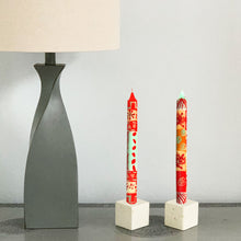 Load image into Gallery viewer, Hand Painted Candles in Owoduni Design (three tapers) - Nobunto

