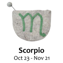 Load image into Gallery viewer, Felt Scorpio Zodiac Clutch
