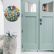 Load image into Gallery viewer, Painted Flower Garden Metal Wall Art - Croix des Bouquets
