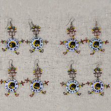 Load image into Gallery viewer, Recycled Tusker Bottle Cap Dancing Girl Earrings - Creative Alternatives

