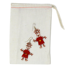 Load image into Gallery viewer, Dancing Girl Santa Earrings - Creative Alternatives

