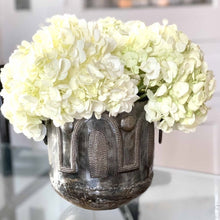 Load image into Gallery viewer, Hammered Metal Container with Round Handles - Croix des Bouquets
