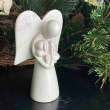 Load image into Gallery viewer, Angel Soapstone Sculpture Holding Dog
