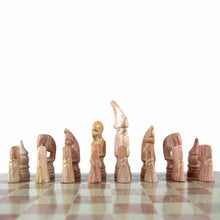Load image into Gallery viewer, Hand Carved Soapstone Maasai Chess Set - 14&quot; Board - Smolart
