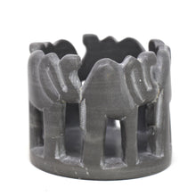 Load image into Gallery viewer, Circle of Elephants Soapstone Sculpture, 3 to 3.5-inch - Dark Stone
