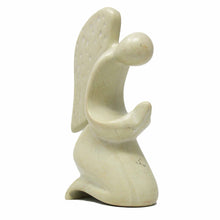 Load image into Gallery viewer, Praying Angel Soapstone Sculpture - Natural Stone
