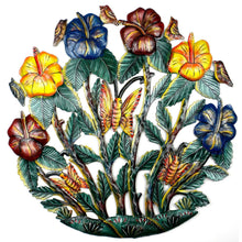 Load image into Gallery viewer, Painted Flower Garden Metal Wall Art - Croix des Bouquets
