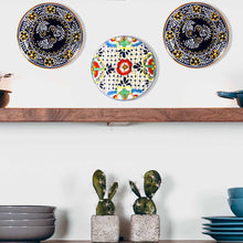 Load image into Gallery viewer, Handmade Pottery 8" Trivet or Wall Hanging, Blue - Encantada
