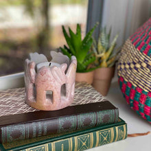Load image into Gallery viewer, Circle of Elephants Soapstone Sculpture, 3 to 3.5-inch - Light Natural Stone
