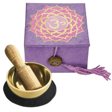 Load image into Gallery viewer, Mini Meditation Bowl Box: 2" Crown Chakra - DZI (Meditation)
