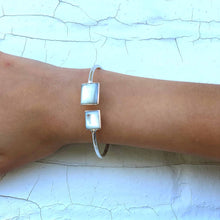 Load image into Gallery viewer, Cuff Bracelet, Mother of Pearl Square
