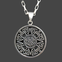 Load image into Gallery viewer, Alpaca Silver Aztec Face Pendant with Chain
