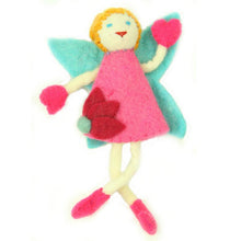 Load image into Gallery viewer, Hand Felted Tooth Fairy Pillow - Blonde with Pink Dress - Global Groove

