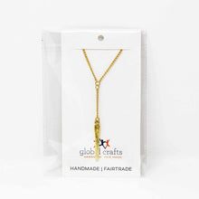 Load image into Gallery viewer, Cone Pendant Goldtone Neckace
