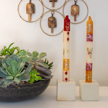 Load image into Gallery viewer, Tall Hand Painted Candles - Pair - Kimweta Design - Nobunto
