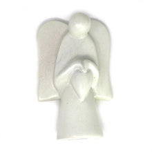 Load image into Gallery viewer, Angel Soapstone Sculpture Holding Heart
