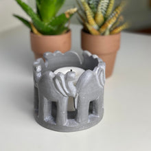 Load image into Gallery viewer, Circle of Elephants Soapstone Sculpture, 3 to 3.5-inch - Dark Stone
