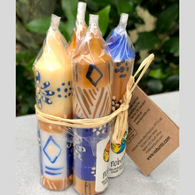 Load image into Gallery viewer, Hand-Painted 4" Dinner or Shabbat Candles, Set of 4  (Durra Design)

