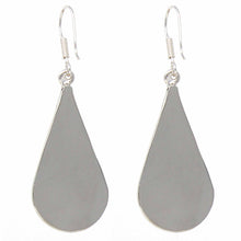 Load image into Gallery viewer, Fuschia with Abalone Petals Teardrop Earrings

