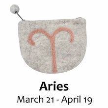 Load image into Gallery viewer, Felt Aries Zodiac Coin Purse - Global Groove
