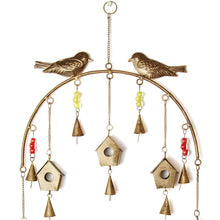 Load image into Gallery viewer, Handcrafted Bird Chime, Recycled Iron and Glass Beads
