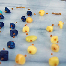 Load image into Gallery viewer, Floating Stone &amp; Maasai Bead Necklace, Yellow
