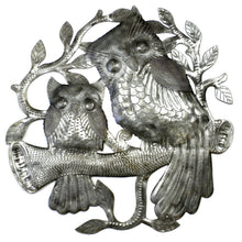 Load image into Gallery viewer, Pair of Owls on Perch Metal Wall Art - Croix des Bouquets
