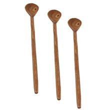 Load image into Gallery viewer, Olive Wood Long Appetizer Spoon, Set of 3
